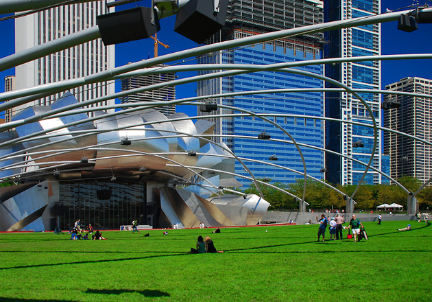театр Jay Pritzker Pavilion, Чикаго, СШАтеатр Jay Pritzker Pavilion, Чикаго, США театр Jay Pritzker Pavilion, Чикаго, США